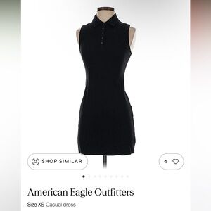 American Eagle Outfitters Black Polo Mini Dress